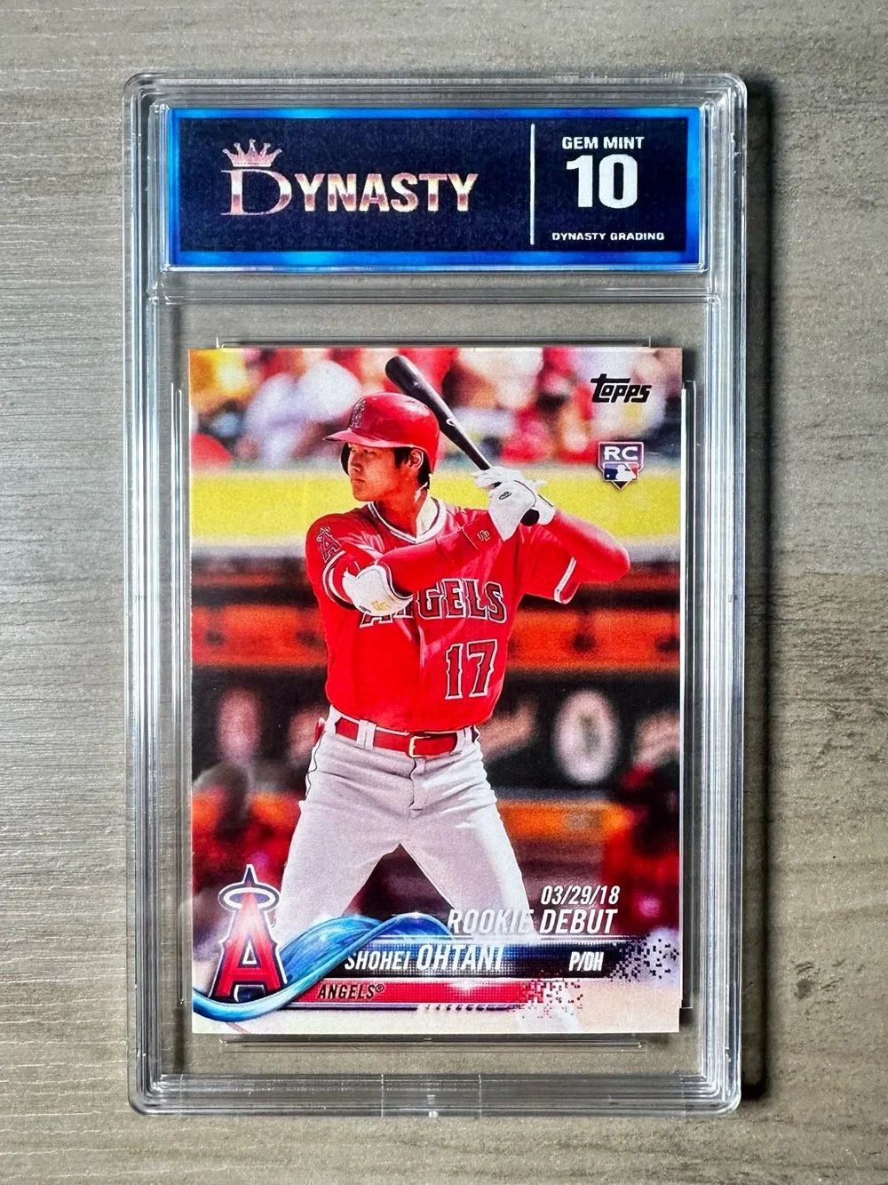 Shohei Ohtani Rookie Gem Mint 10 2018 Topps Update #US285 Novelty Card.